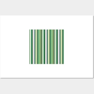 Vertical stripes in green color harmony Posters and Art